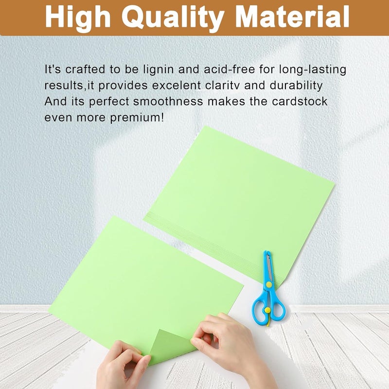 Silunkia 40 Sheets Light Green Cardstock 8.5 x 11 Craft Paper, 75lb Premium Green Paper Card Stock for DIY Cards Making, Greeting Cards, Wedding Invitations, Birthday Party - Image 4